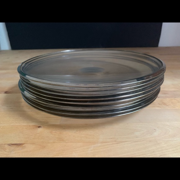 8 Crystal & platinum Barski Ca D’oro dinner plates - Picture 2 of 10